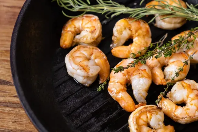 Cajun krevetės grilyje